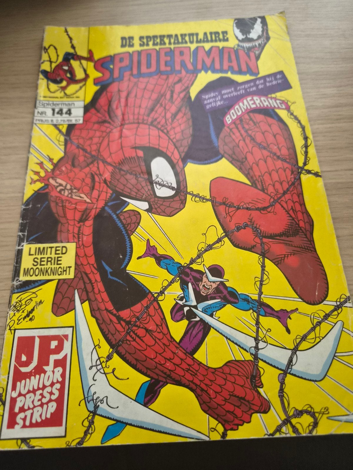 De Spektakulaire Spiderman Nr 144 - Limited Serie Moonknight, Ophalen of Verzenden