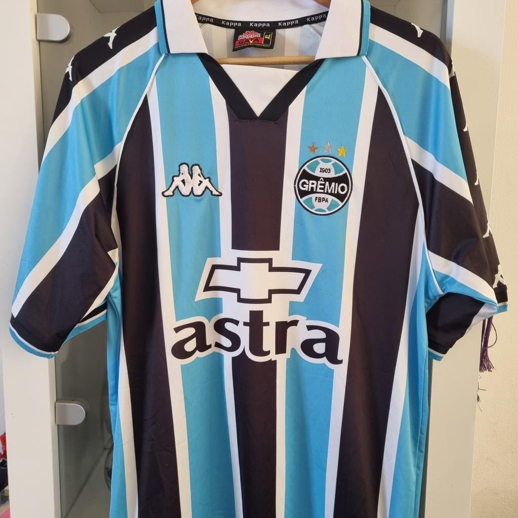 Vintage Grêmio Voetbalshirt Kappa Astra Maat XL, Kappa, Blauw, Maat 56/58 (XL), Ophalen of Verzenden