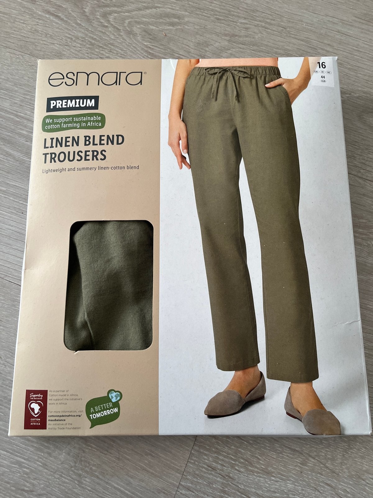 Esmara Premium Linnen blend broek groen - Nieuw, Maat 42/44 (L), Nieuw, Ophalen of Verzenden, Lang