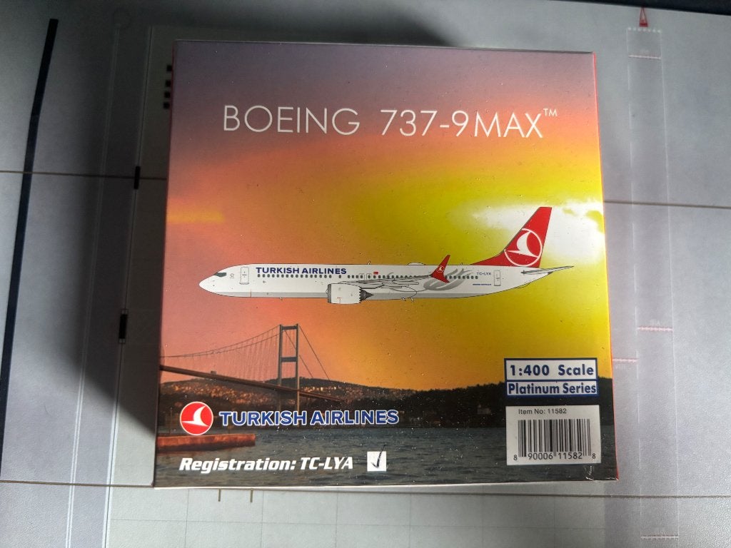 1/400 Turkish airlines 737max-9 phoenix, Verzenden, Zo goed als nieuw, Schaalmodel