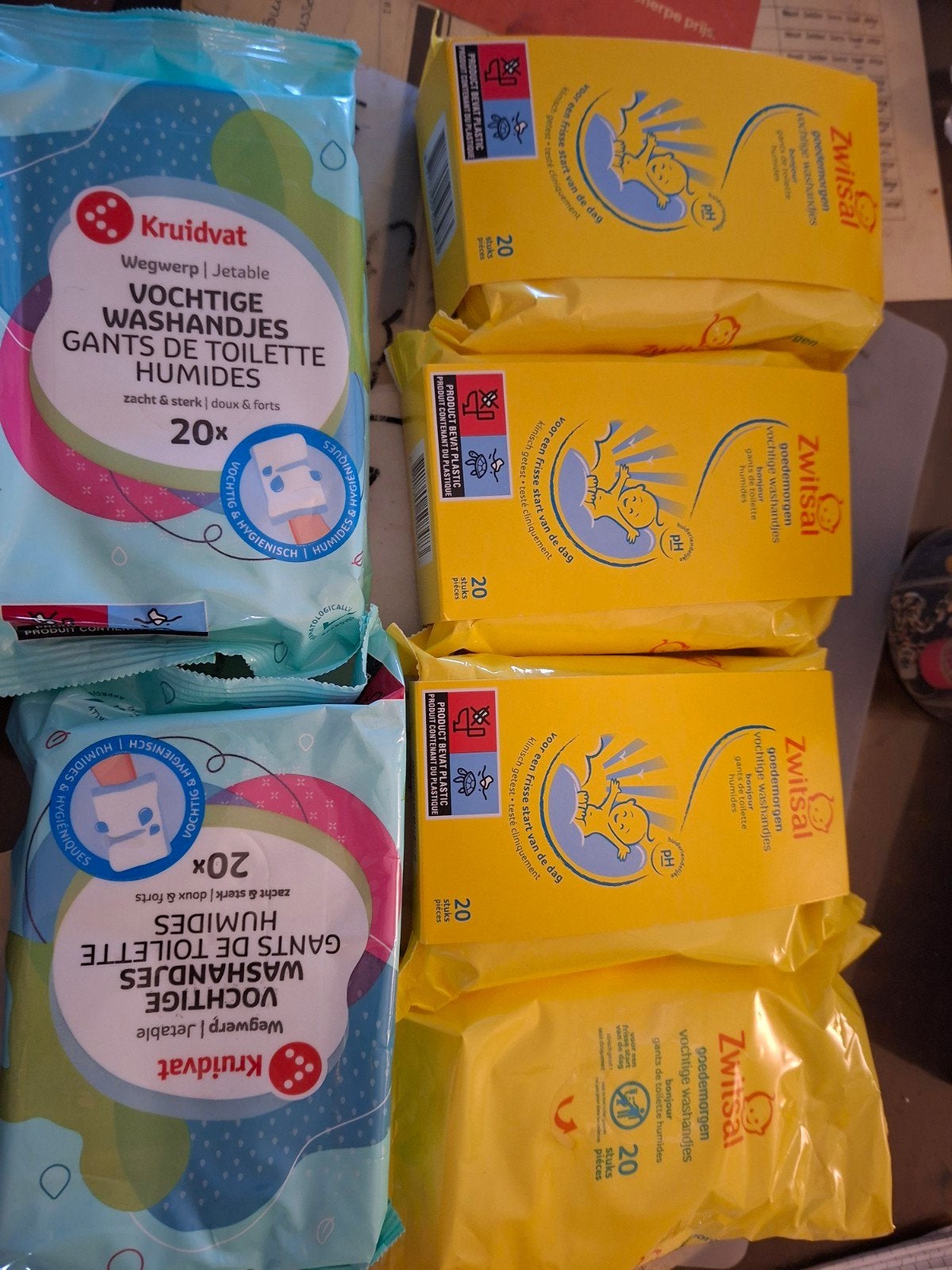 Zwitsal en Kruidvat vochtige washandjes (nieuw), Overige merken, Verzenden, Overige typen, Nieuw
