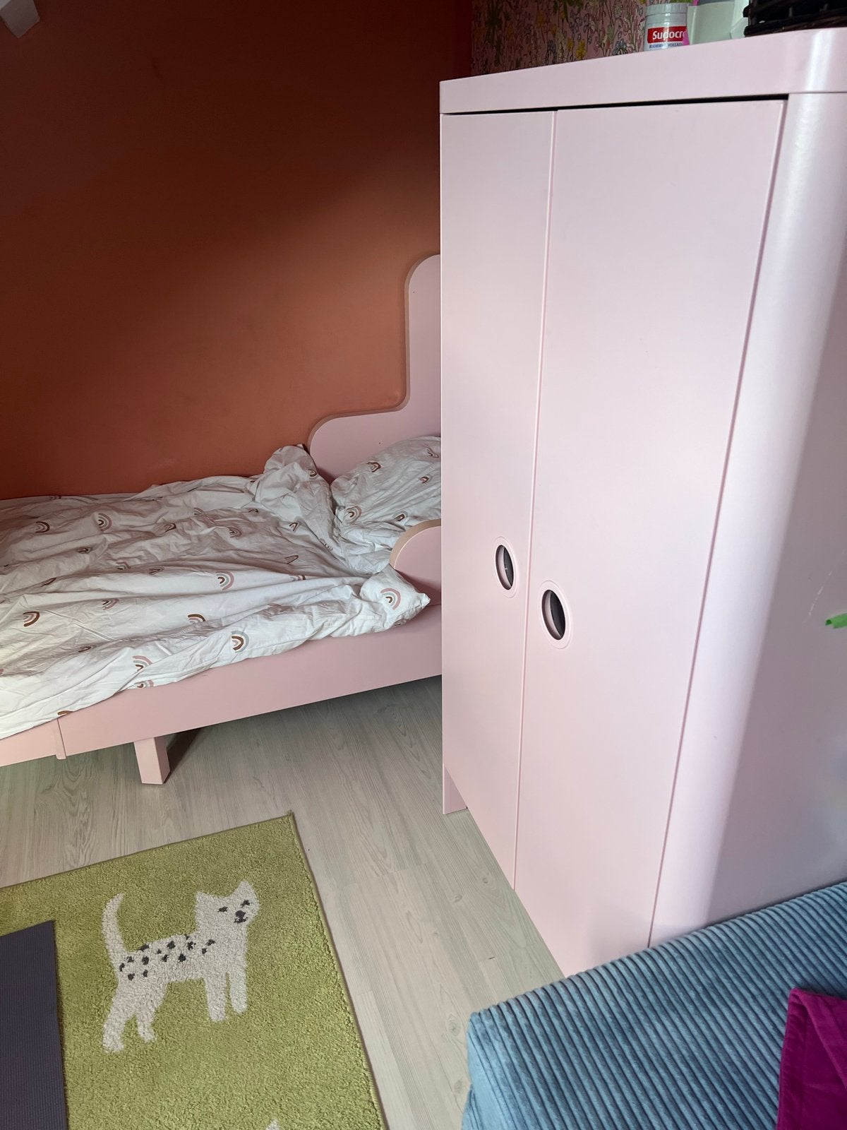 IKEA Meegroeibed Roze - Ideaal voor Kinderkamer, Ophalen, 190 cm of minder, 80 cm, Hout
