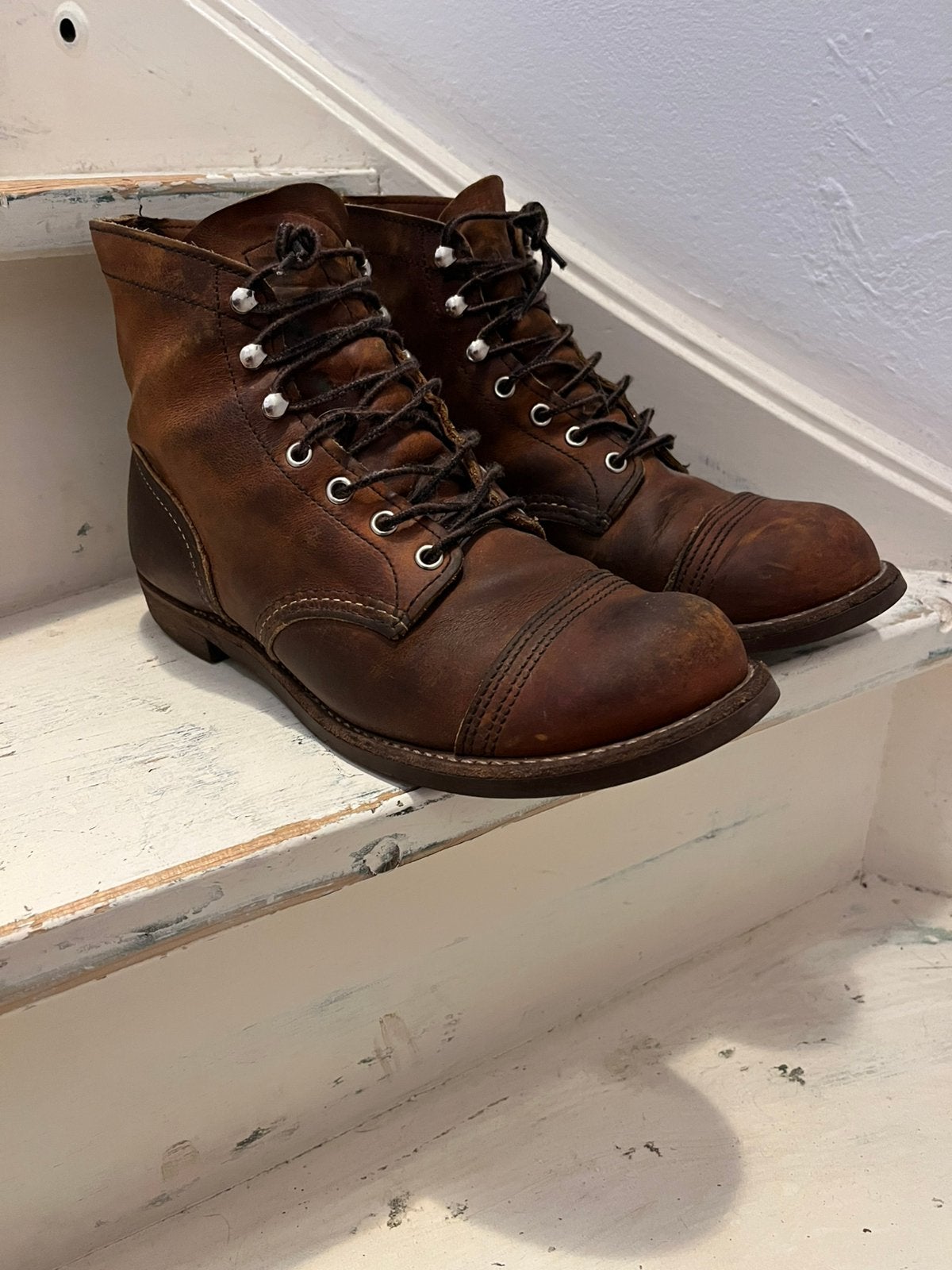 Red Wing Iron Ranger 8085 maat EUR42,5/US9,5 D, Ophalen of Verzenden, Gedragen, Bruin, Boots
