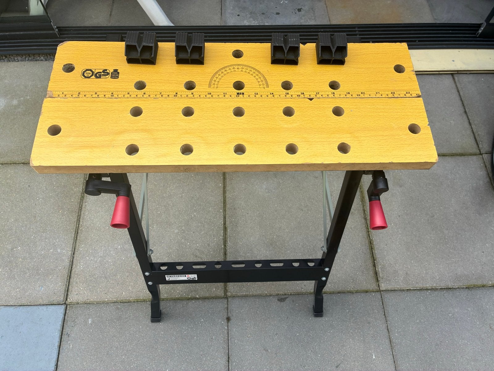 Parkside Werkbank inklapbaar met bankschroef, Ophalen, Zo goed als nieuw, 70 tot 120 cm, Bankschroef