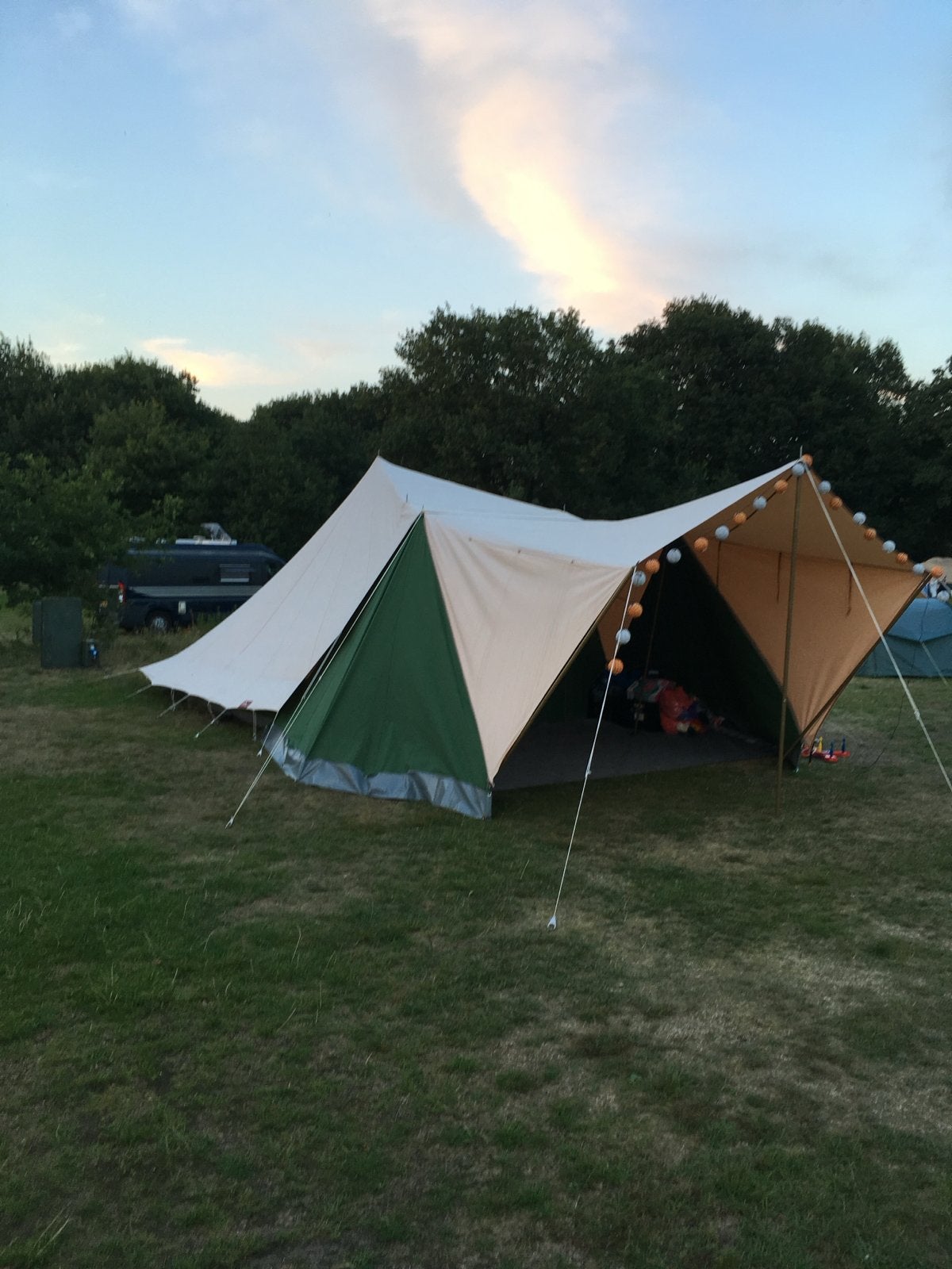 De Waard Lepelaar - Zeer complete gezinstent, Caravans en Kamperen, Ophalen, Zo goed als nieuw, Tot en met 4