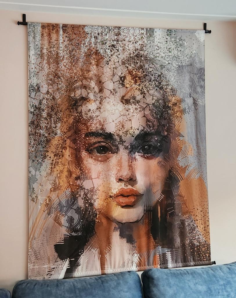 2 wanddoeken HD Collection Dame & Pauw, Ophalen, 140 cm, Meerkleurig, Nieuw