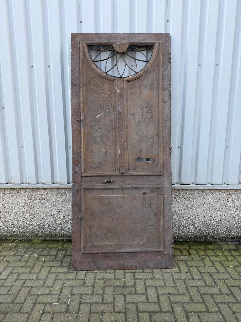 Unieke antieke eiken Art deco voordeur  115 x270, Doe-het-zelf en Verbouw, Deuren en Horren, 100 tot 120 cm, Jurgen.hoogenboezem@gmail.com