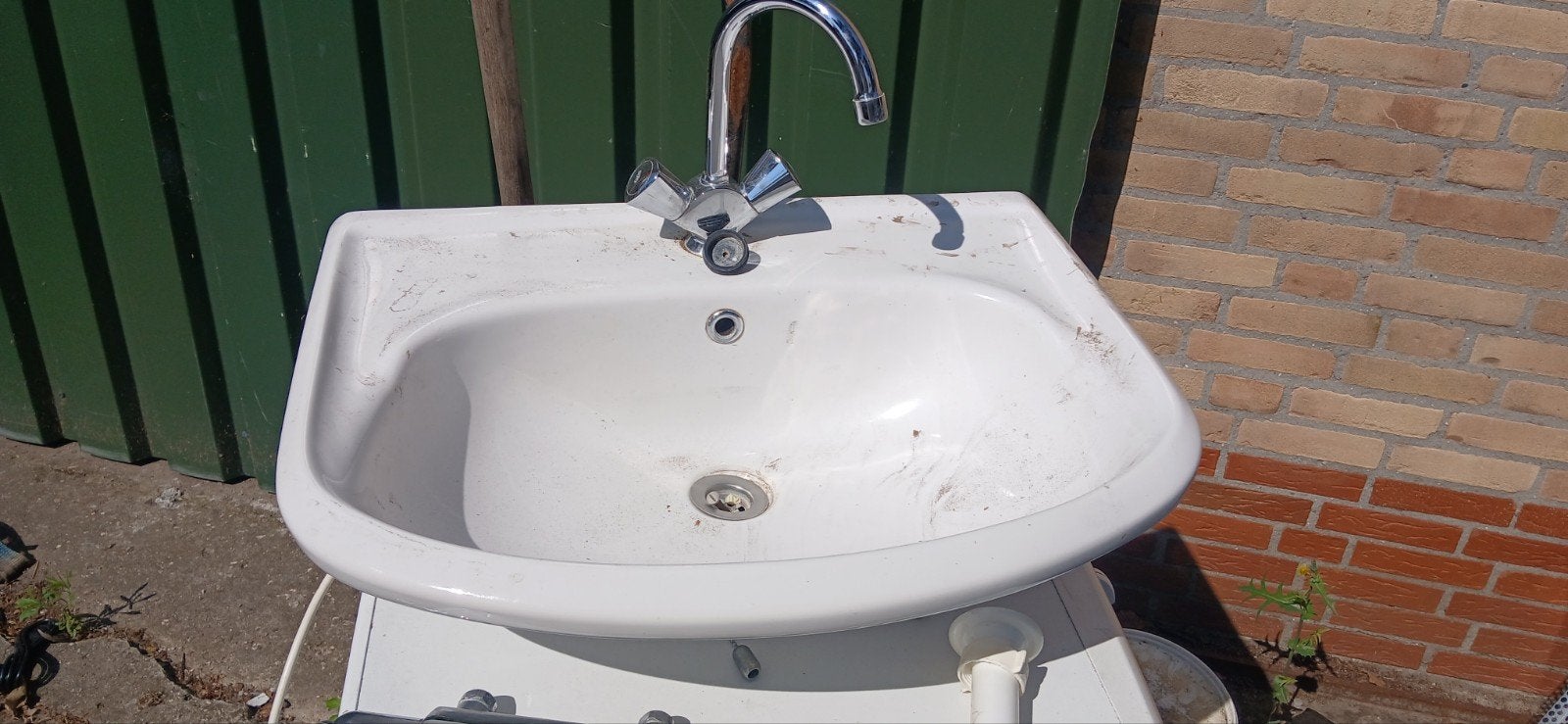 Fontijntje met Grohe kraan, zgan, Ophalen of Verzenden, Zo goed als nieuw, Chroom, Wastafel