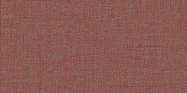 OUTLET tapijttegels 25x100cm Sashiko Stitch Rust, 75 m² of meer, Nieuw, Ophalen of Verzenden, Tapijttegels