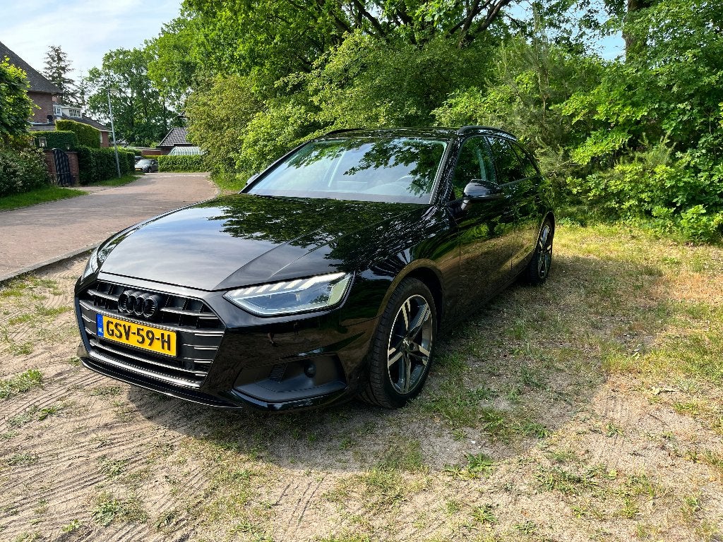 Audi A4 Avant 2.0 TFSI MHEV 150 PK S Tron 2020 Carplay Leer, 15 km/l, 4 cilinders, A4, Zwart