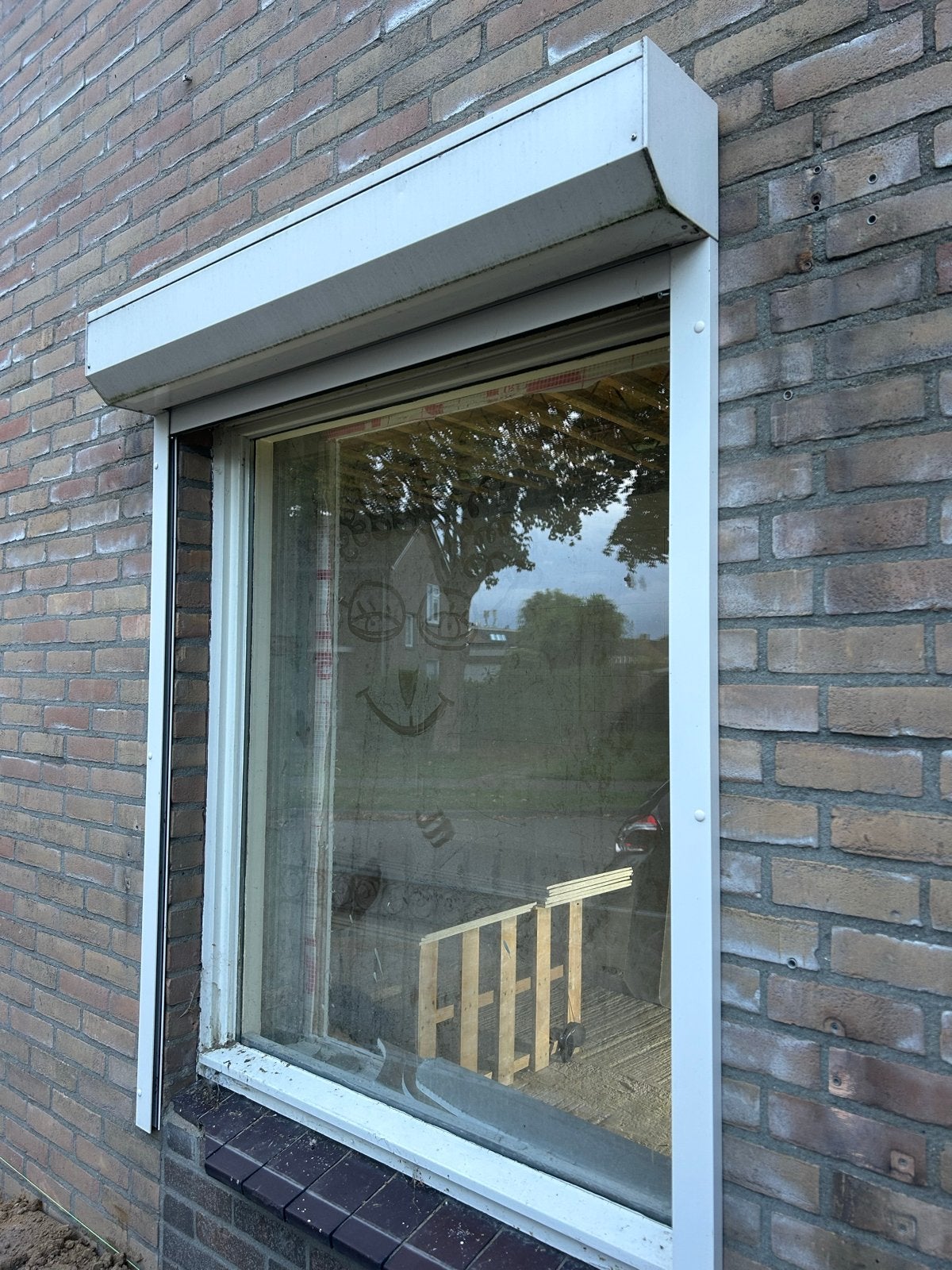 Witte rolluiken 4 stuks, Doe-het-zelf en Verbouw, Ophalen, Gebruikt, Minder dan 100 cm, Wit