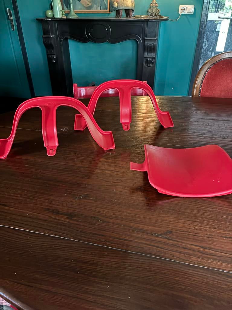 Stokke Tripp Trapp beugel en rugleuning (rood), Ophalen of Verzenden, Gebruikt, Meegroeistoel