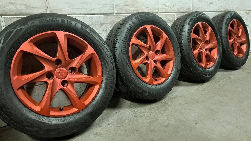 Uniek! Velgen 208 207 DS3 C3 Picasso Corsa F 185/65/15, Auto-onderdelen, Banden en Velgen, Gebruikt, 15 inch, Banden en Velgen