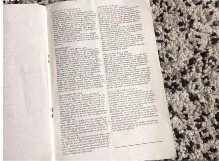 Programma blaadje Opera Italiano 🌸 van 1974, Boeken, Ophalen of Verzenden, Zo goed als nieuw, Artiest