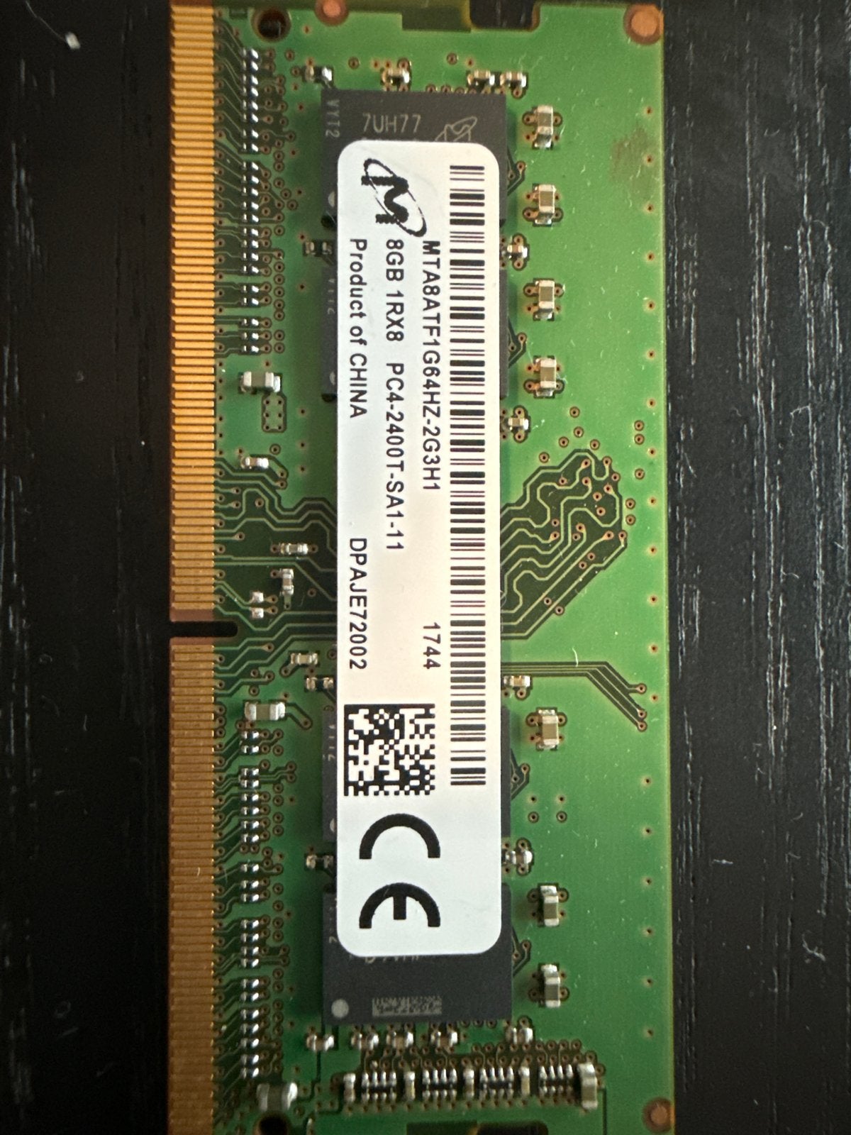 Micron 8GB DDR4 RAM PC4-2400T SODIMM Laptop Geheugen, Computers en Software, RAM geheugen, Gebruikt, DDR4, 8 GB, Ophalen of Verzenden