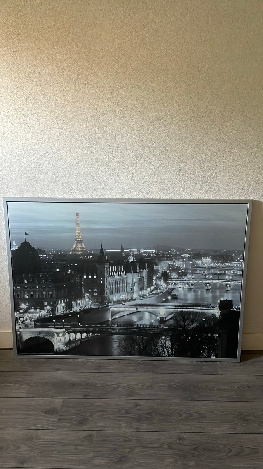 IKEA VILSHULT Parijs Eiffeltoren Foto 140x100 cm, Ophalen, Gebruikt, 125 cm of meer, Foto of Poster