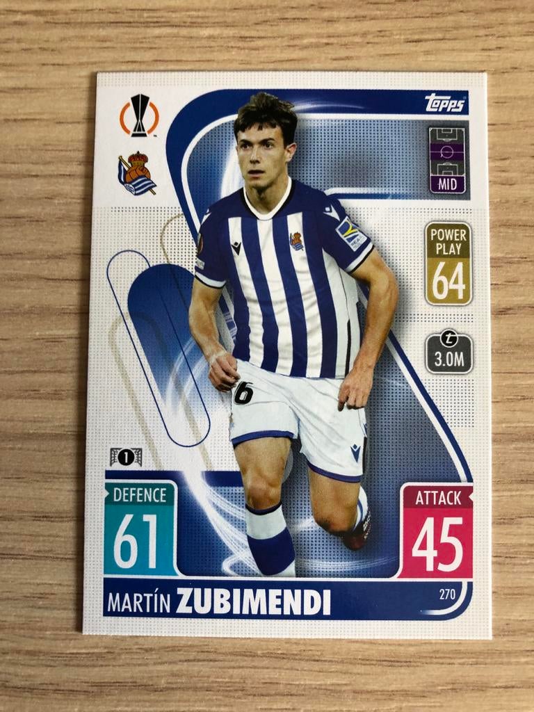 Topps Match Attax CL 2021 Martín Zubimendi ROOKIE, Ophalen of Verzenden, Zo goed als nieuw, Buitenlandse clubs, Spelerskaart