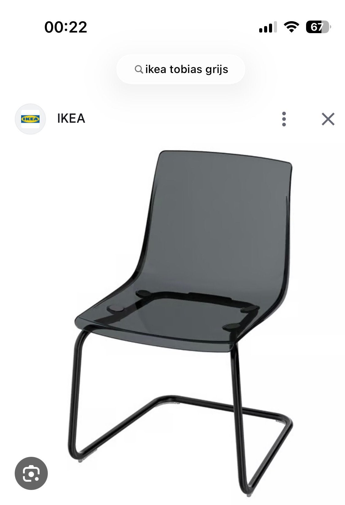 2x of 4x IKEA Tobias stoelen - gebruikt, Ophalen, Kunststof, Gebruikt, Twee