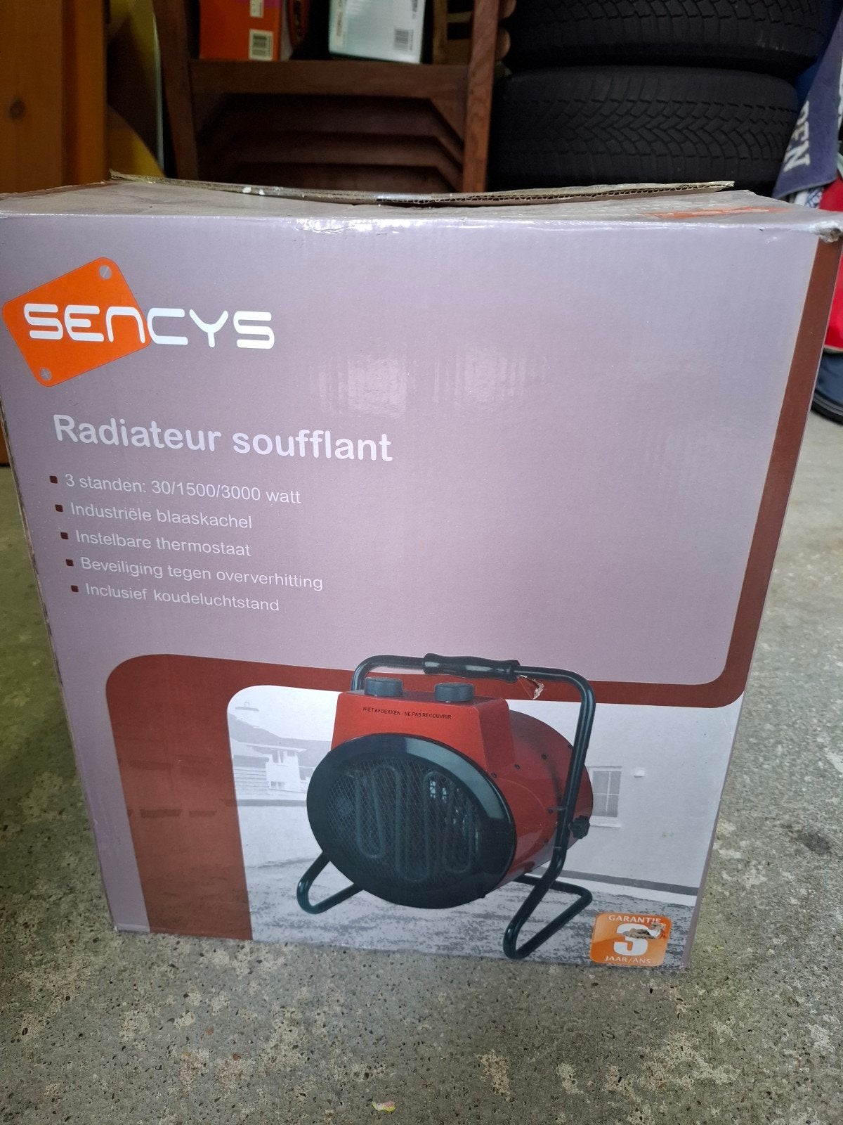 Sencys ventilatorkachel 3 kw, 30 tot 80 cm, Gebruikt, Kachel, Minder dan 60 cm