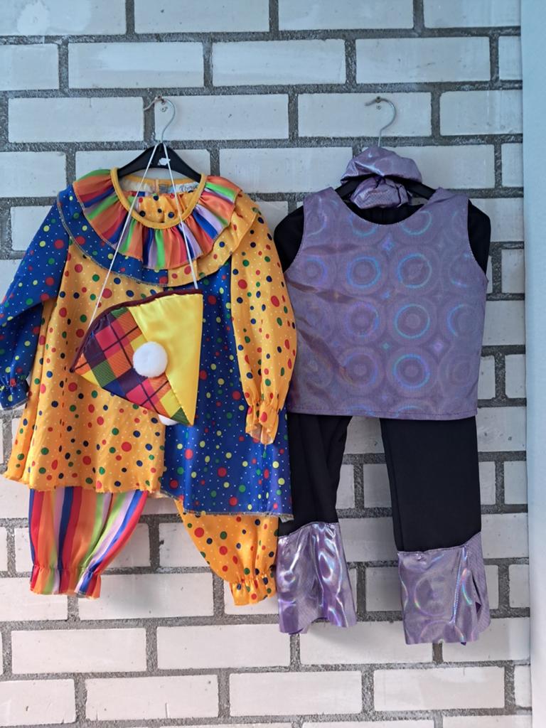 Clown discopak 104, Kinderen en Baby's, Carnavalskleding en Verkleedspullen, Ophalen of Verzenden, Nieuw, Jongen of Meisje