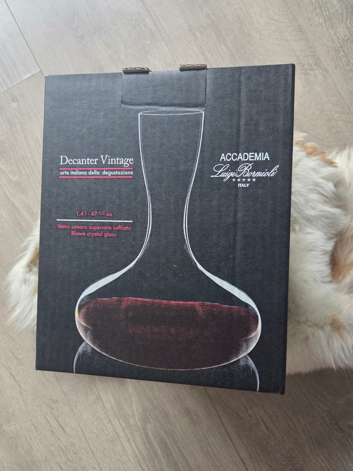 Luigi Bormioli Accademia Decanter Vintage - Nieuw in doos, Ophalen of Verzenden, Nieuw, Transparant, Glas