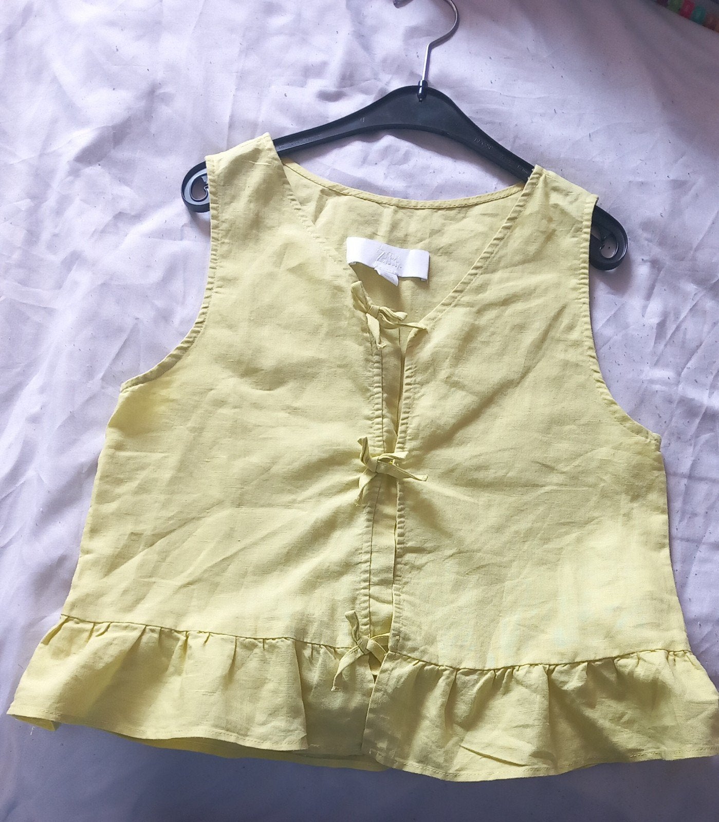Okergele Vest, Kleding | Dames, Truien en Vesten, Ophalen of Verzenden, Zo goed als nieuw, Maat 34 (XS) of kleiner, Geel