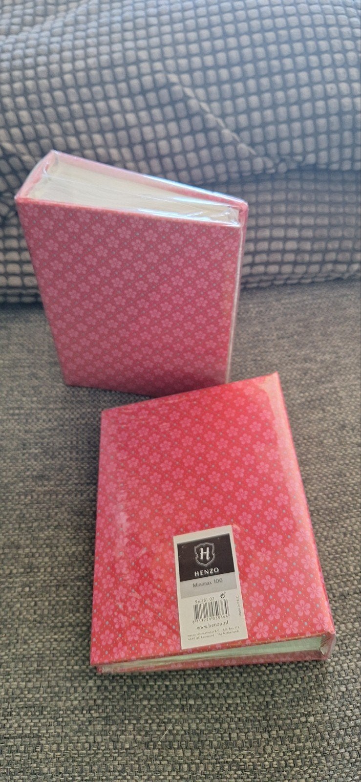2 Henzo Minimax 100 fotoalbums 10x15cm roze, Nieuw, Ophalen of Verzenden, Met insteekhoezen, Insteekalbum