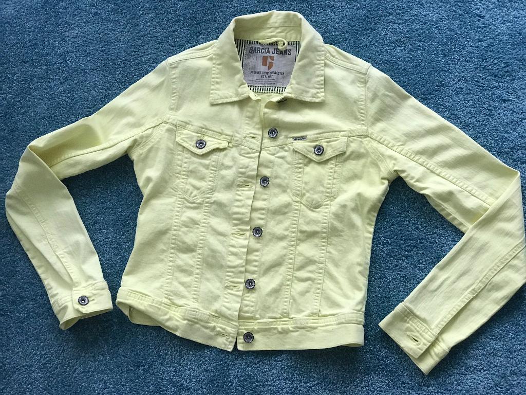Garcia Oriana denim jacket spijkerjas jas jack geel maat XS, Geel, Nieuw, Ophalen of Verzenden, Maat 34 (XS) of kleiner
