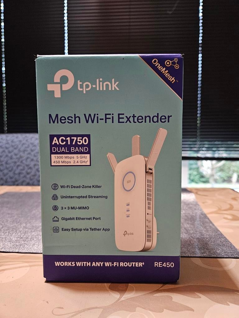 TP-Link RE450 wifi extender, Computers en Software, Netwerk switches, Ophalen of Verzenden, Zo goed als nieuw