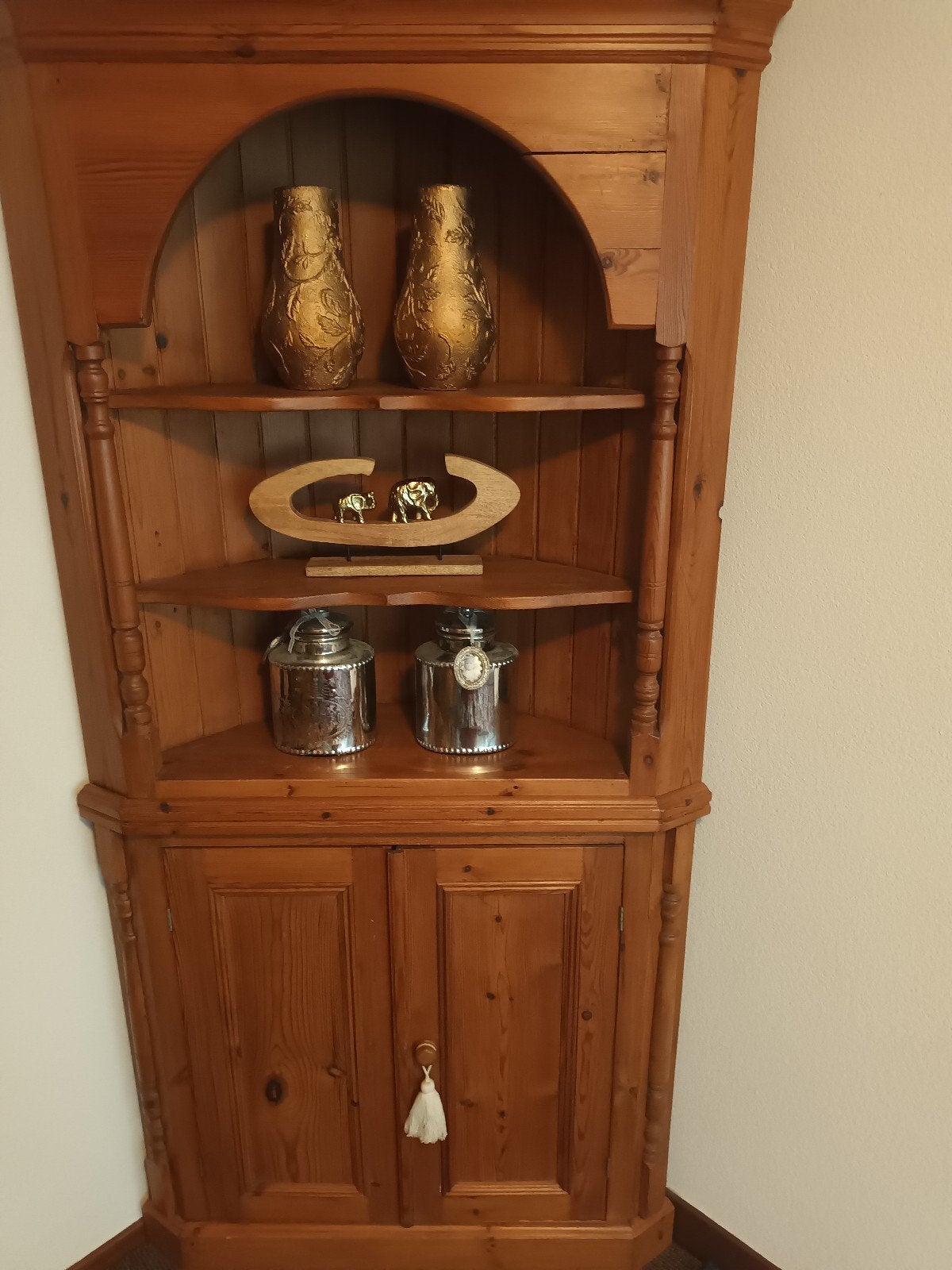 te koop geloogde hoekkast in prima staat!, Ophalen, 50 tot 100 cm, Zo goed als nieuw, Minder dan 100 cm