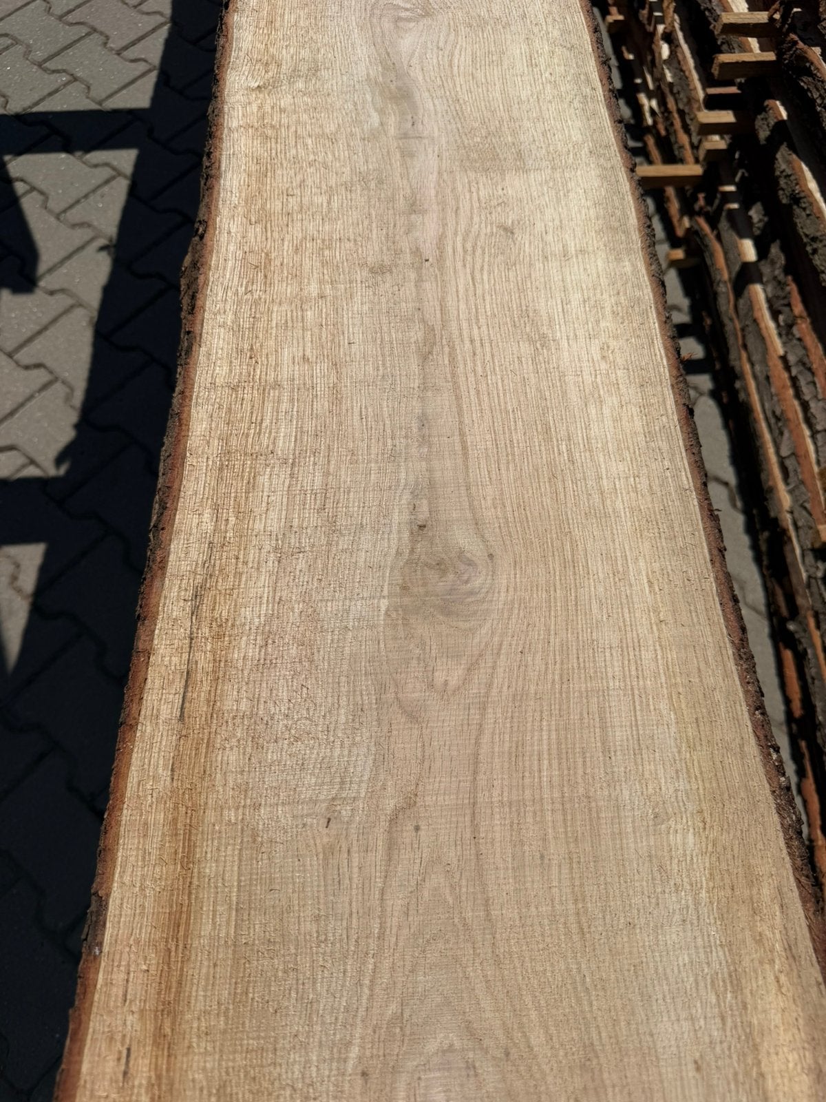 30 zeer mooie eiken Schaaldelen 420x20-40x2,5 cm, Doe-het-zelf en Verbouw, Hout en Planken, Ophalen, Eiken, Zo goed als nieuw