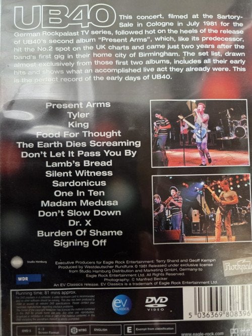 dvd ub40 food for thought, Ophalen of Verzenden