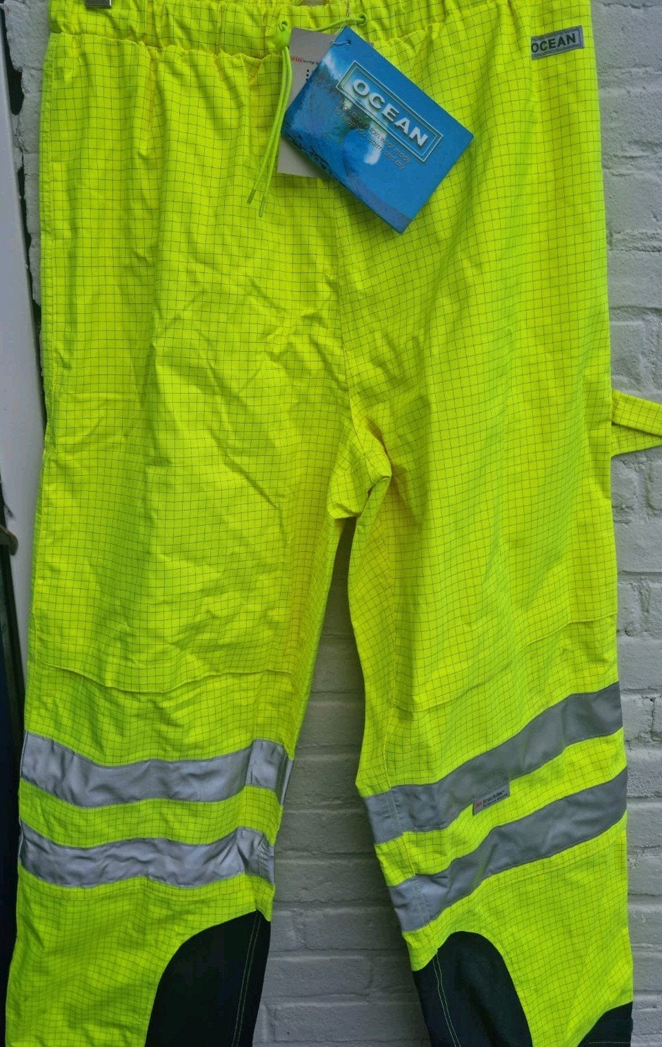 Gele reflecterende werkbroek regenbroek maat L, Ophalen of Verzenden, Nieuw, Kinderen, Broek