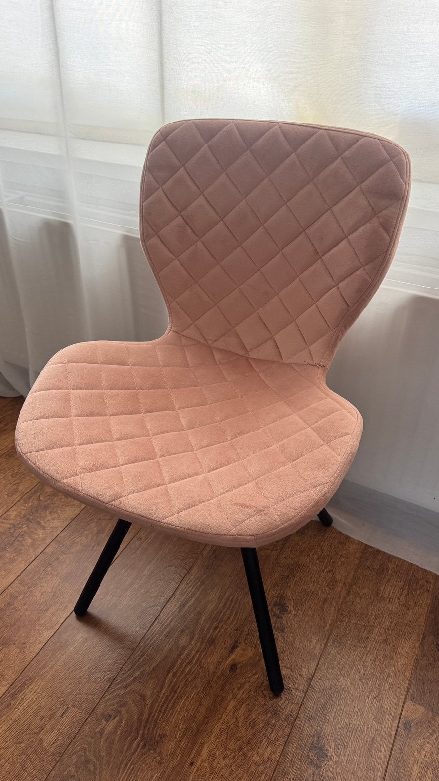 Moderne eettafel met 6 stoelen, Ophalen of Verzenden, Gebruikt, 75 tot 100 cm
