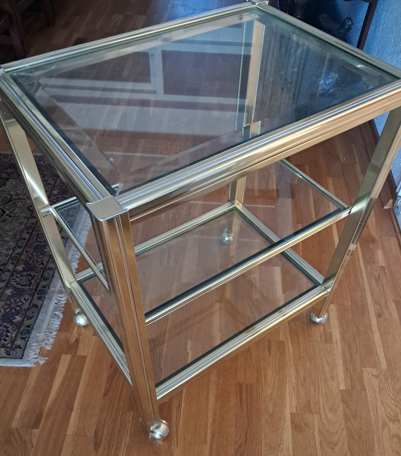 Hollywood Regency Vintage Bijzettafel / Trolley, Ophalen