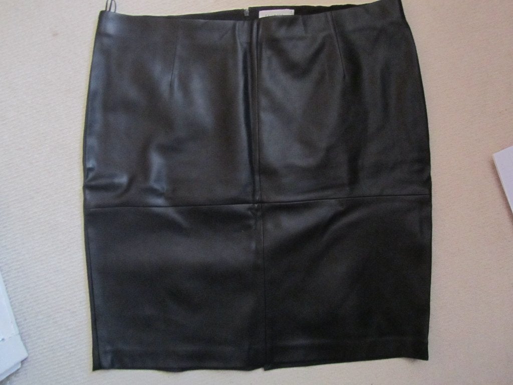 Zwarte rok 48 Promiss Lederlook, Kleding | Dames, Grote Maten, Promiss, Verzenden, Rok, Zwart
