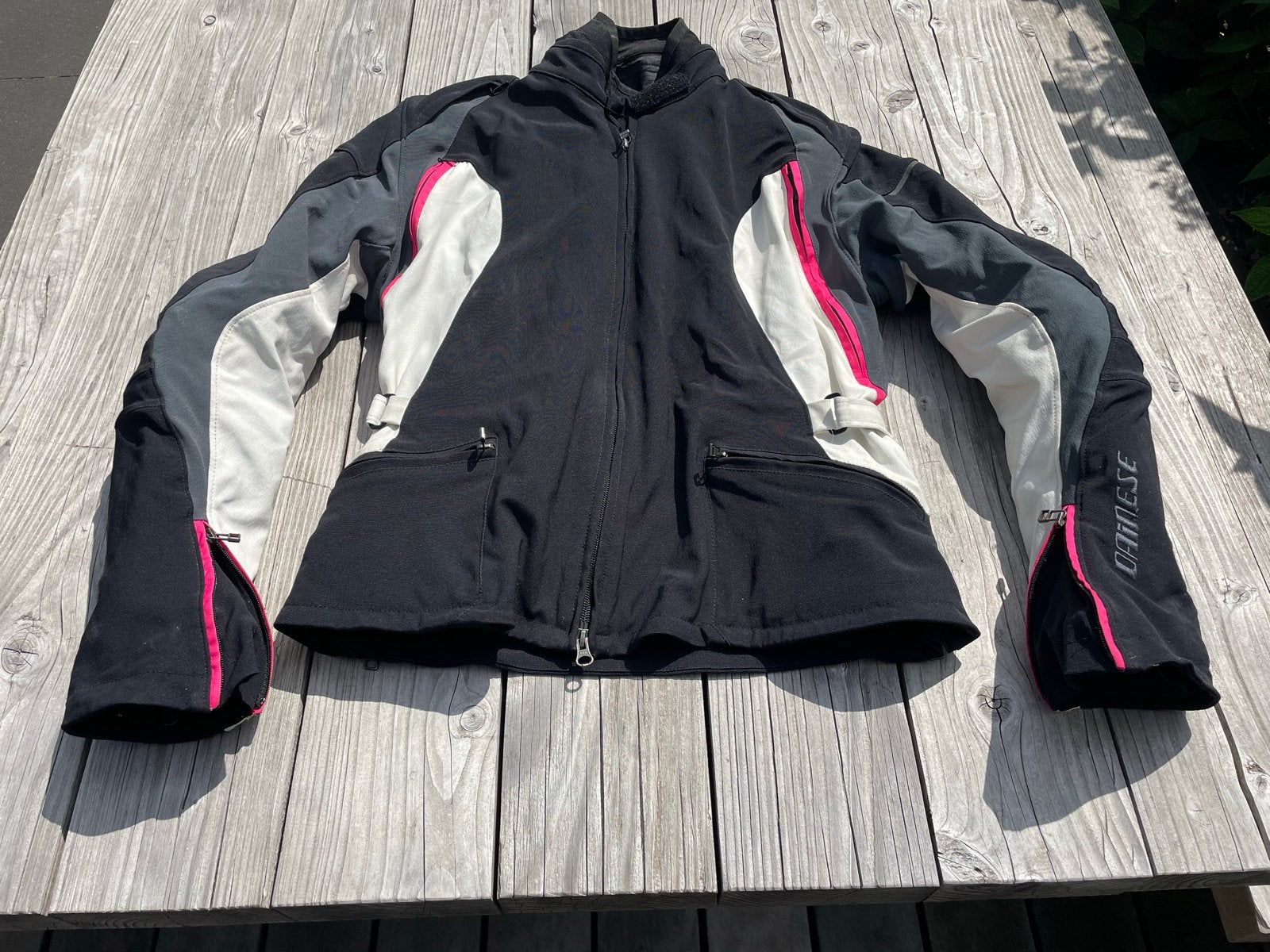 Dainese textiele motorjas dames - zwart/roze/wit, Motoren, Kleding | Motorkleding, Ophalen, Tweedehands, Dames, Jas | textiel