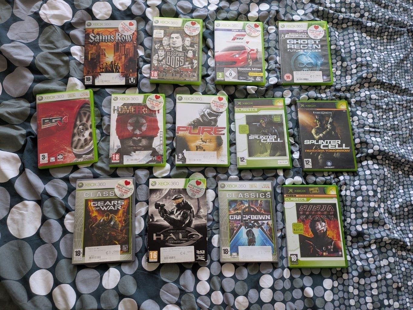 Partij van 10 xbox 360 + 2 xbox games, 1 speler, Ophalen of Verzenden, Zo goed als nieuw, Vanaf 3 jaar