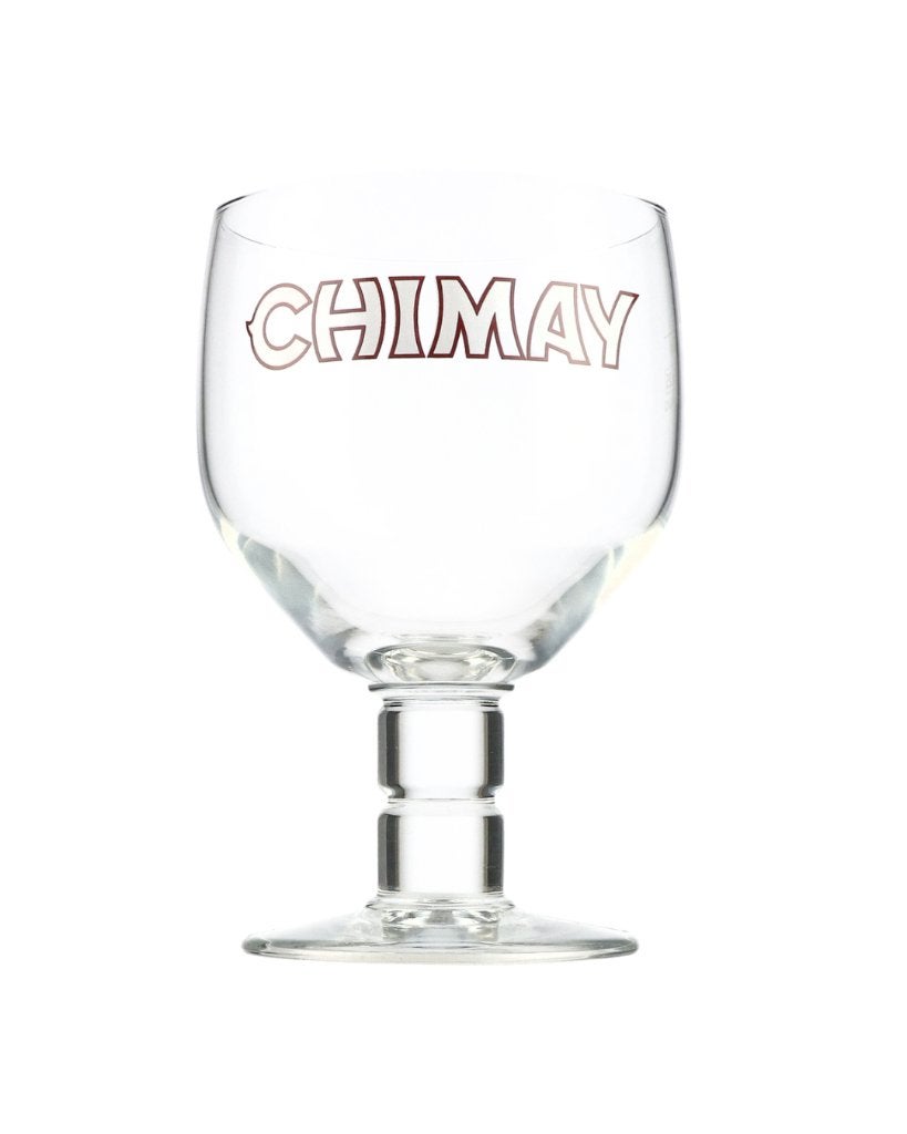 6x originele Chimay bierglazen 33 cl, Ophalen, Zo goed als nieuw, Glas of Glazen, Overige merken
