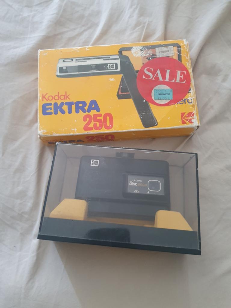 Vintage Kodak camera's: EKTRA 250 en Disc 6000, Ophalen of Verzenden, Gebruikt, Compact, Kodak