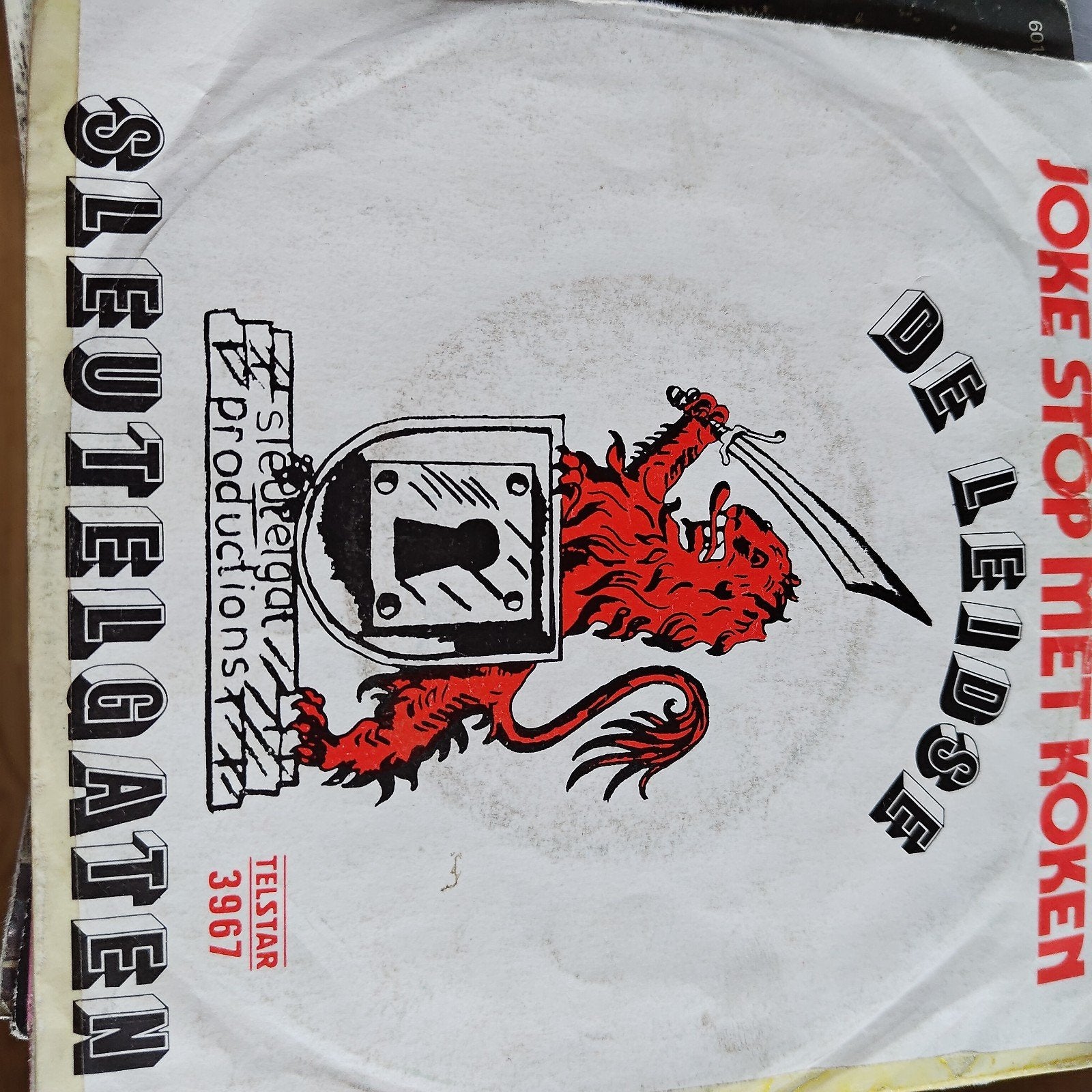 De Leidse Sleutelgaten - Joke Stop Met Koken (Vinyl Single), Gebruikt, 7 inch, Ophalen of Verzenden, Pop
