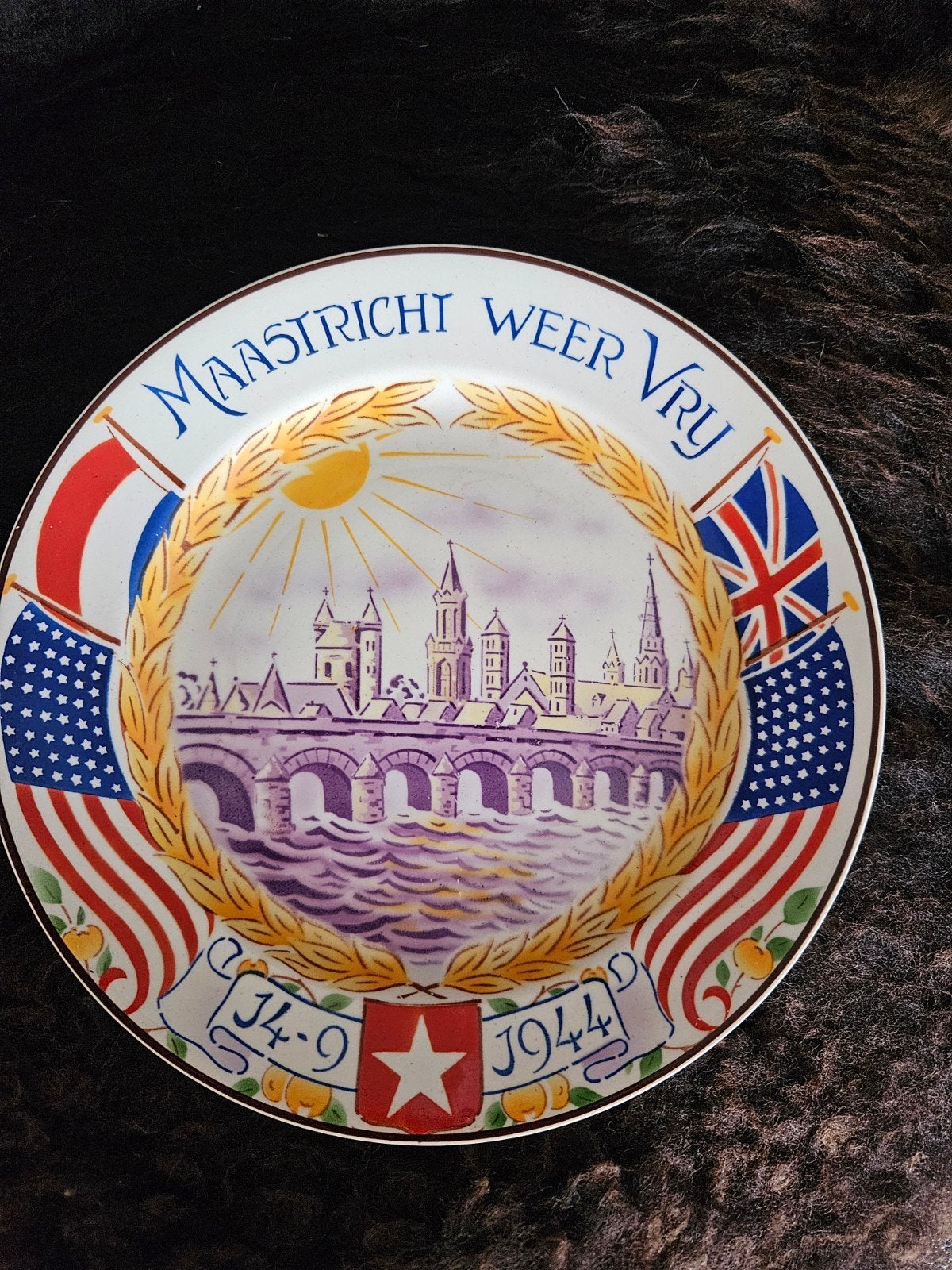 Maastricht Weer Vrij Herdenkingsbord 1944, Ophalen of Verzenden