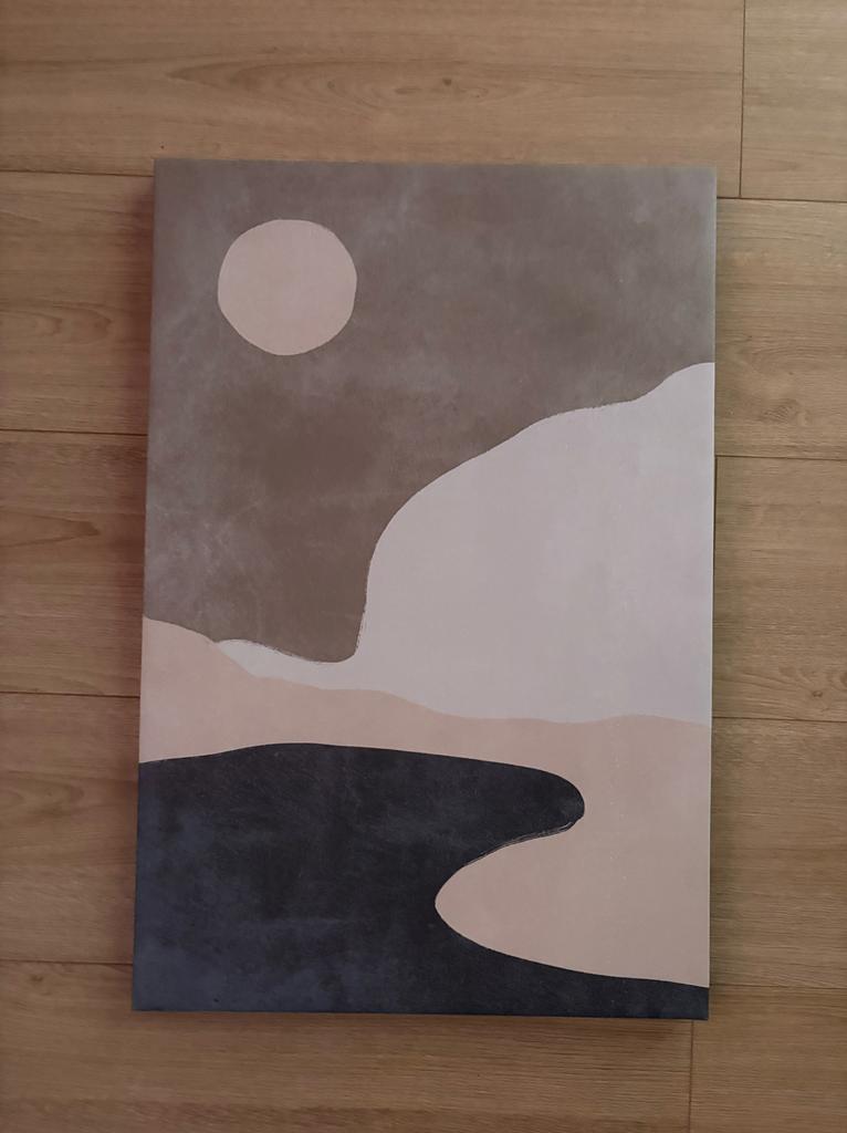 VT wonen Canvas 40x60 Schilderij Zonsondergang - Abstract, Ophalen of Verzenden