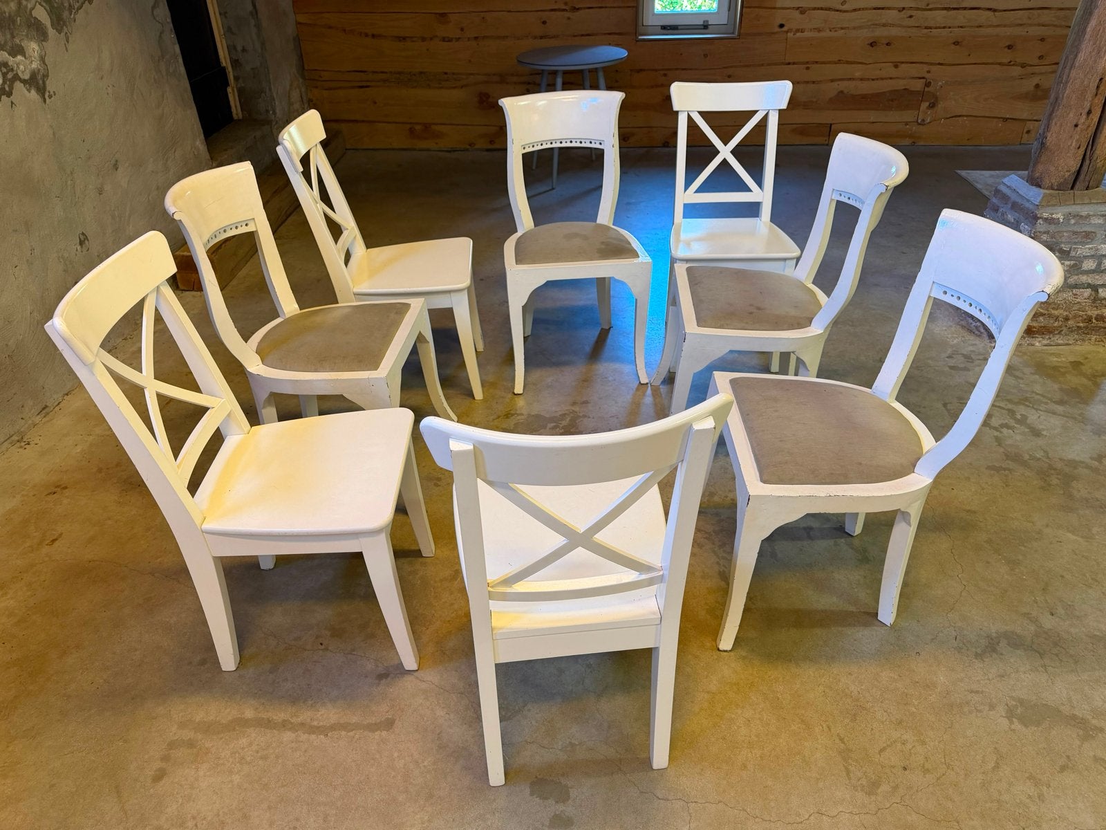 houten stoelen - brocant wit (gratis af te halen!), Ophalen