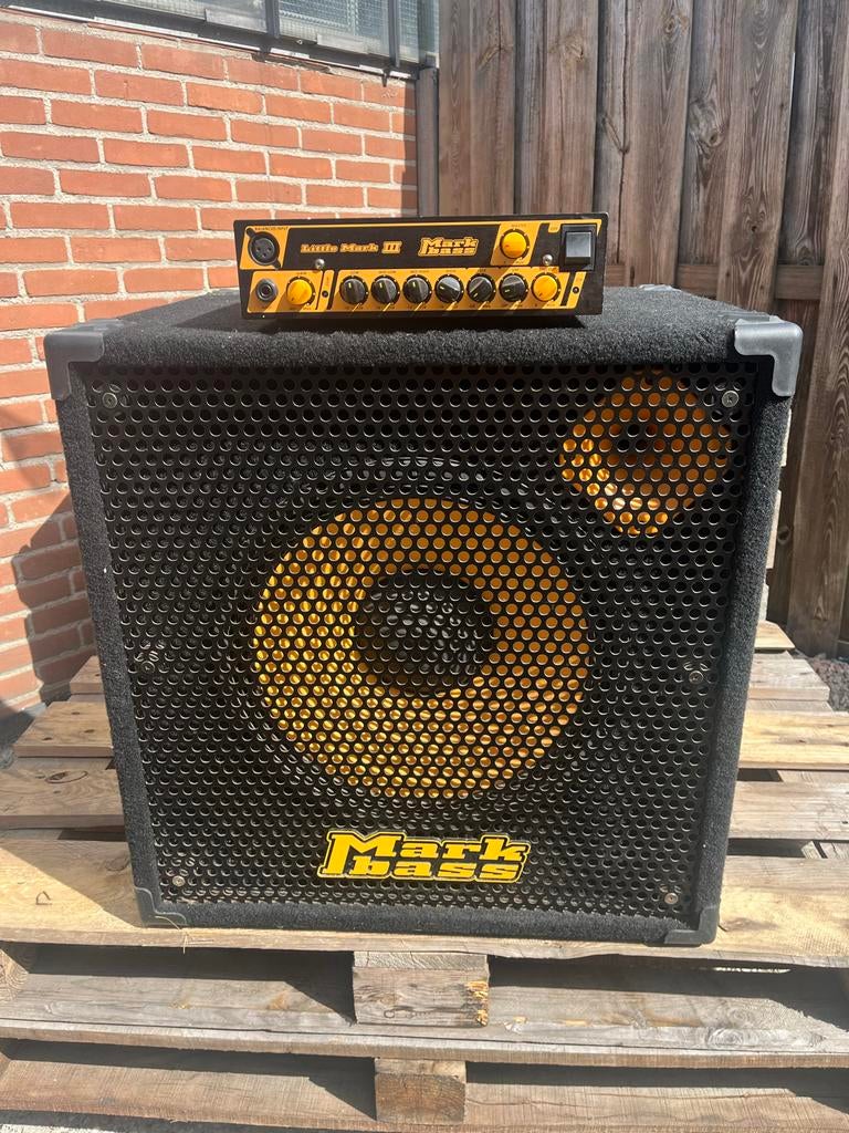 Markbass Little Mark III en STD 151 HR Basversterker Set, Muziek en Instrumenten, Ophalen, Gebruikt, Basgitaar, 100 watt of meer