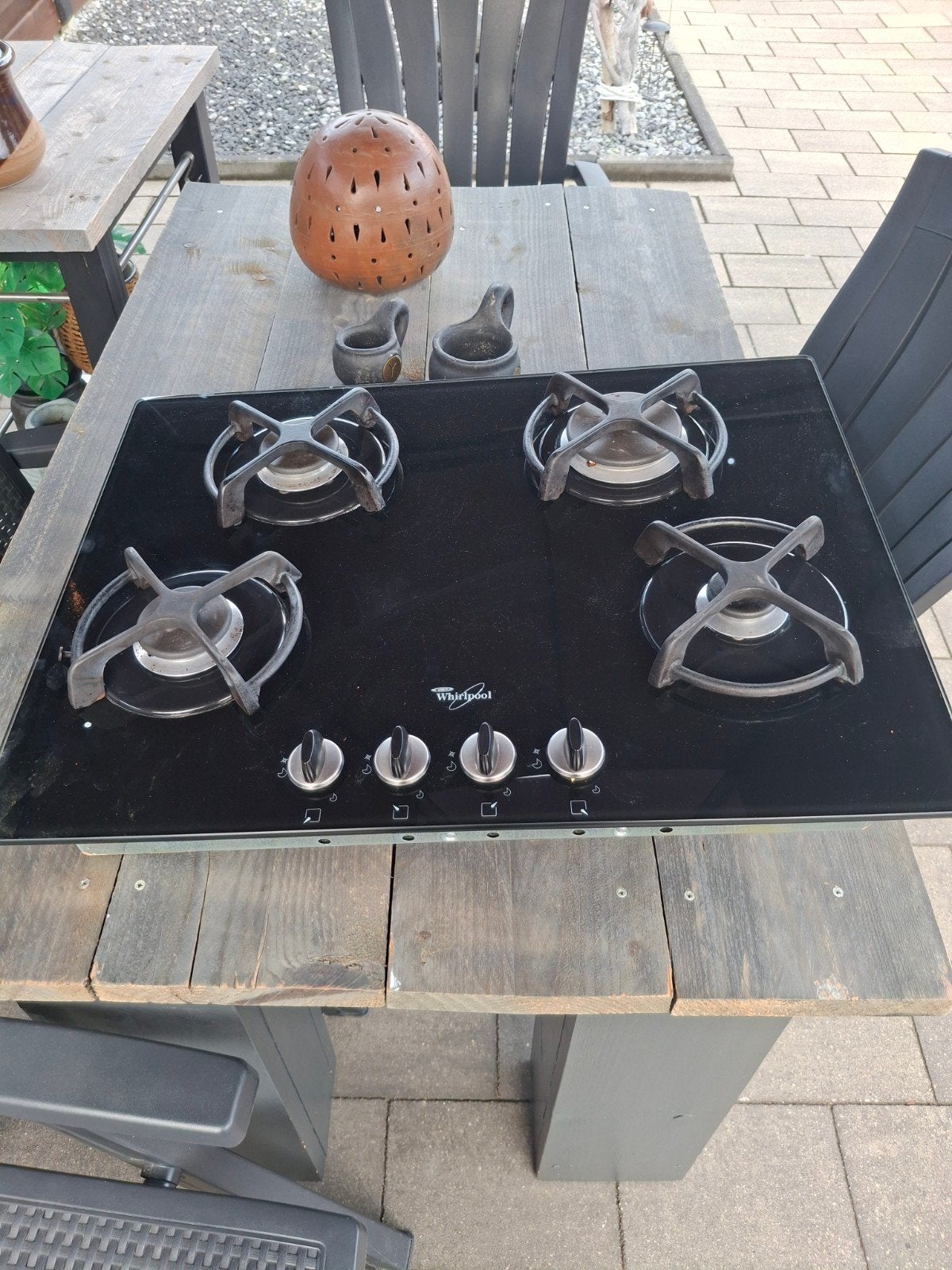 Whirlpool gaskookplaat met 4 branders, Witgoed en Apparatuur, Kookplaten, Ophalen of Verzenden