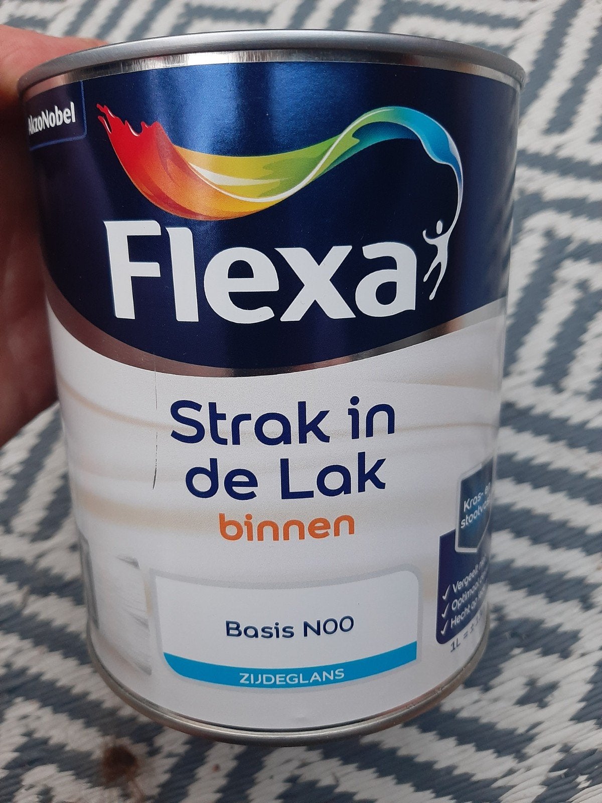 Flexa Strak in de Lak Binnen Zijdeglans Waterbasis 1L, Ophalen of Verzenden
