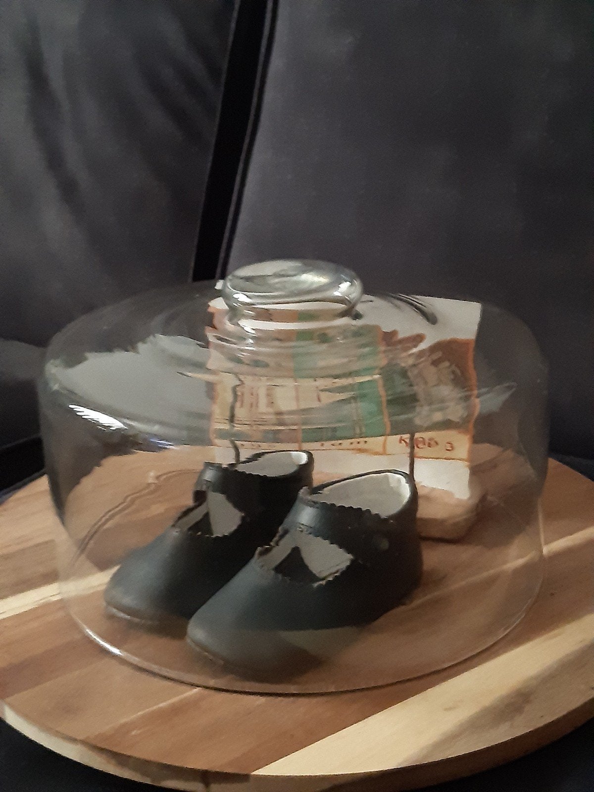 Glazen cloche (taart)stolp ,stoer brocante ,landelijk, Antiek en Kunst, Ophalen of Verzenden