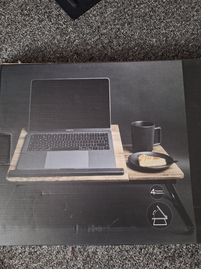 Laptoptafel hout, Ophalen, Nieuw, In hoogte verstelbaar