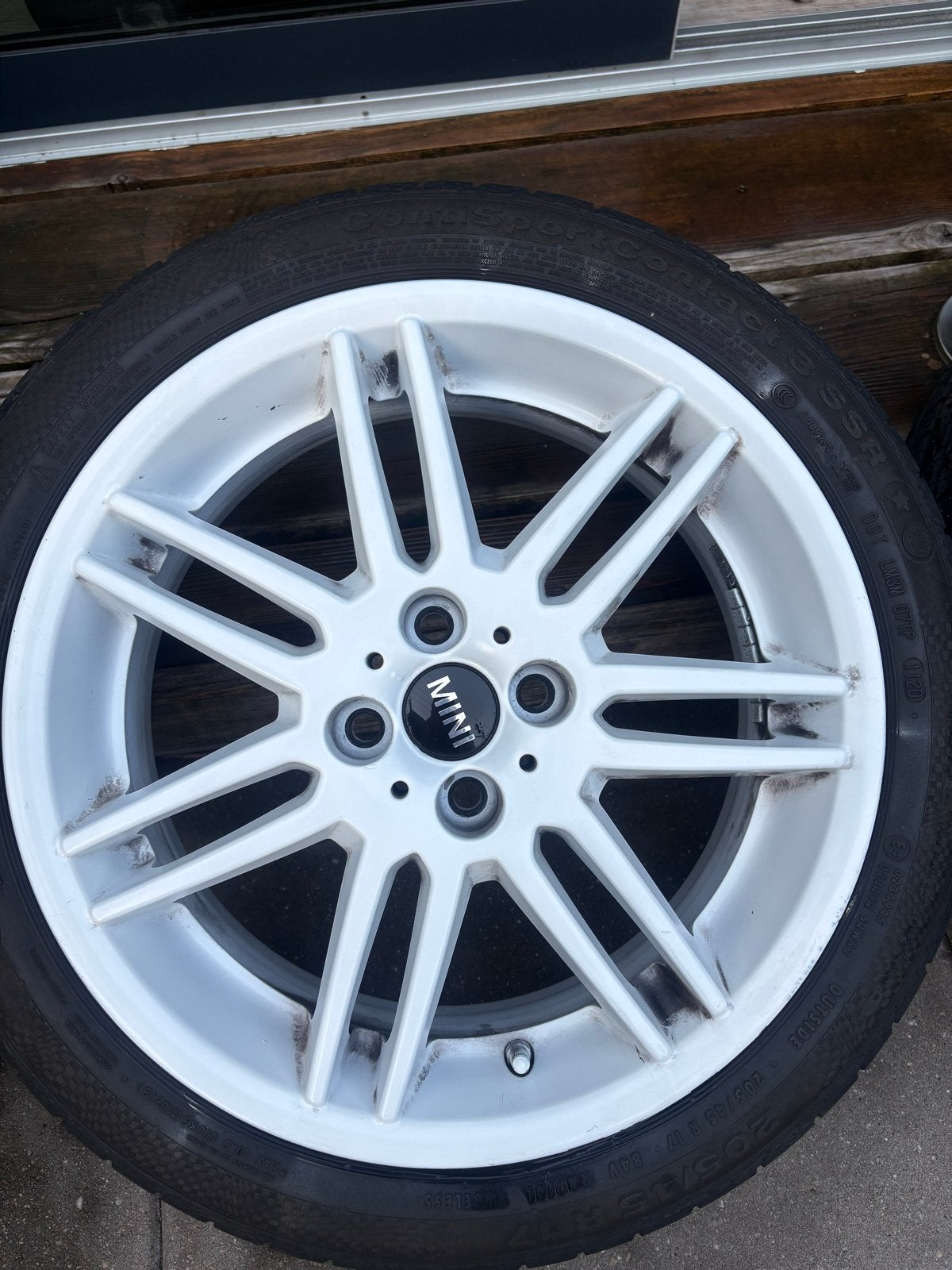 Mini Cooper Velgen r99 orgineel bbs met Banden 17 inch, Ophalen of Verzenden, Gebruikt